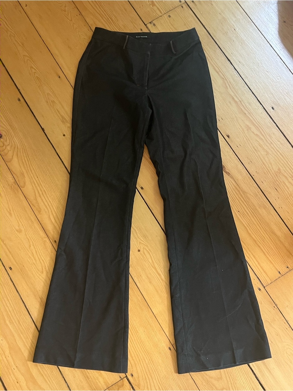 Elie Tahari Stretch Denim Flared Leg Trousers